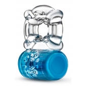 Синее эрекционное виброкольцо Pleaser Rechargeable C-Ring - Blush Novelties - в Тольятти купить с доставкой
