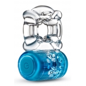Синее эрекционное виброкольцо One Night Stand Vibrating C-Ring - Blush Novelties - в Тольятти купить с доставкой