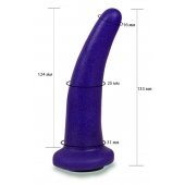 Фиолетовая гладкая изогнутая насадка-плаг - 13,3 см. - LOVETOY (А-Полимер) - купить с доставкой в Тольятти