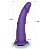 Фиолетовая гладкая изогнутая насадка-плаг - 17 см. - LOVETOY (А-Полимер) - купить с доставкой в Тольятти