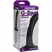 Черная изогнутая насадка Vac-U-Lock G-Spot - 16,5 см. - Doc Johnson - купить с доставкой в Тольятти
