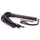 Черная кожаная плеть  Индиго  - 50 см. - Crazy Handmade - купить с доставкой в Тольятти