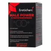 Капсулы для мужчин Erotichard male power с пантогематогеном - 20 капсул (0,370 гр.) - Erotic Hard - купить с доставкой в Тольятти