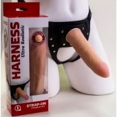 Страпон Харнесс из трусиков и насадки-фаллоса - 17,5 см. - LOVETOY (А-Полимер) - купить с доставкой в Тольятти