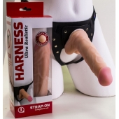 Страпон Harness из двух предметов: регулируемые трусики и насадка-фаллос - 17,5 см. - LOVETOY (А-Полимер) - купить с доставкой в Тольятти