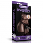 Женский темнокожий страпон Easy Strapon Set 7 Inch - 18 см. - Lovetoy - купить с доставкой в Тольятти