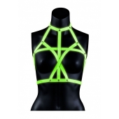 Портупея Bra Harness с неоновым эффектом - размер L-XL - Shots Media BV - купить с доставкой в Тольятти
