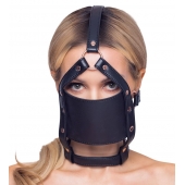 Черный намордник с кляпом-шаром Head Harness With A Gag - Orion - купить с доставкой в Тольятти