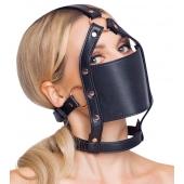 Черный намордник с кляпом-шаром Head Harness With A Gag - Orion - купить с доставкой в Тольятти