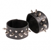 Чёрные напульсники с шипами и заклепками - Sitabella - купить с доставкой в Тольятти