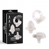 Набор из 3 прозрачных эрекционных колец с вибрацией Teasers Ring Kit - Chisa - в Тольятти купить с доставкой