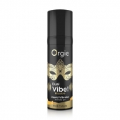 Съедобный гель Dual Vibe Pina Colada с эффектом вибрации и вкусом коктейля пина колада - 15 мл. - ORGIE - купить с доставкой в Тольятти