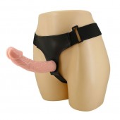 Гладкий фаллоимитатор с крупной головкой на ремешках - 19,7 см. - Baile - купить с доставкой в Тольятти