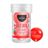 Лубрикант на масляной основе Hot Ball Beija Muito с ароматом клубники (2 шарика по 3 гр.) - HotFlowers - купить с доставкой в Тольятти