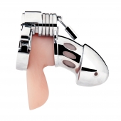 Клетка на пенис из металла Obedience Cock Cage - BlueLine - купить с доставкой в Тольятти