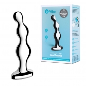 Стальной анальный фаллоимитатор для простаты Stainless Steel Anal Beads - 13 см. - b-Vibe - в Тольятти купить с доставкой