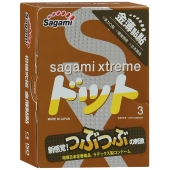 Презервативы Sagami Xtreme FEEL UP с точечной текстурой и линиями прилегания - 3 шт. - Sagami - купить с доставкой в Тольятти