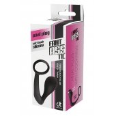 Черное эрекционное кольцо с анальной пробкой Anal Plug With Cockring - Dream Toys - в Тольятти купить с доставкой