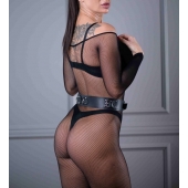Черный кожаный пояс Sex Game - БДСМ Арсенал - купить с доставкой в Тольятти