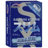 Розовые презервативы Sagami Xtreme FEEL FIT 3D - 3 шт. - Sagami - купить с доставкой в Тольятти