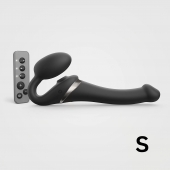 Черный безремневой страпон Multi Orgasm Size S с клиторальной стимуляцией - Strap-on-me - купить с доставкой в Тольятти