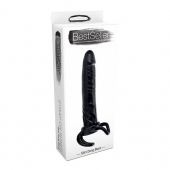 Чёрная насадка-фаллос для двойного проникновения INFLATABLE DILDO SLIM DONG  - 13,5 см. - Toyz4lovers - в Тольятти купить с доставкой