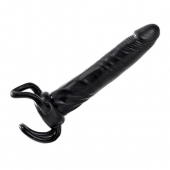 Чёрная насадка-фаллос для двойного проникновения INFLATABLE DILDO SLIM DONG  - 13,5 см. - Toyz4lovers - в Тольятти купить с доставкой