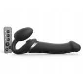 Черный безремневой страпон Multi Orgasm Size L с клиторальной стимуляцией - Strap-on-me - купить с доставкой в Тольятти