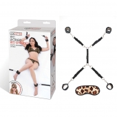 Леопардовая фиксация на матрас для рук и ног Classic Bedspreader - Lux Fetish - купить с доставкой в Тольятти