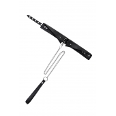 Черный кожаный ошейник-воротник с поводком - Pecado - купить с доставкой в Тольятти