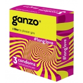 Презервативы с анестетиком для продления удовольствия Ganzo Long Love - 3 шт. - Ganzo - купить с доставкой в Тольятти