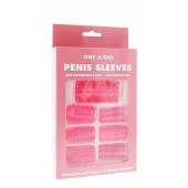 Набор из 7 розовых насадок на пенис ONE-A-DAY PENIS SLEEVES PINK - Seven Creations - в Тольятти купить с доставкой