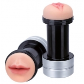 Двусторонний мастурбатор REALSTUFF 2 IN 1 HUMMER MOUTH   VAGINA - ротик и вагина - Dream Toys - в Тольятти купить с доставкой