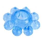 Голубая гелевая насадка-цветок - Toyfa Basic - в Тольятти купить с доставкой