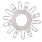 Прозрачное гелевое эрекционное кольцо с шипиками - Toyfa Basic - в Тольятти купить с доставкой