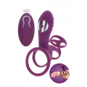 Фиолетовая эрекционная вибронасадка Halo Halo C-Ring Sleeve - Toy Joy - в Тольятти купить с доставкой