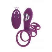 Фиолетовая эрекционная вибронасадка Halo Halo C-Ring Sleeve - Toy Joy - в Тольятти купить с доставкой