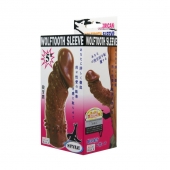 Коричневая насадка на пенис Wolftooth Sleeve - 13 см. - Baile - в Тольятти купить с доставкой