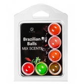 Набор из 6 шариков с ароматизированными массажными маслами Brazilian Balls - Secret Play - купить с доставкой в Тольятти