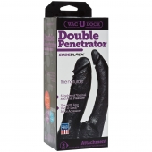 Черная насадка-фаллоимитатор для двойной стимуляции Double Penetrator - 16 см. - Doc Johnson - купить с доставкой в Тольятти