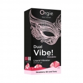 Съедобный жидкий вибратор Dual Vibe! со вкусом клубничного джина с тоником - 15 мл. - ORGIE - купить с доставкой в Тольятти