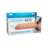 Полый страпон на ремнях 8’’ Hollow Silicone Strap-on - Pipedream - купить с доставкой в Тольятти