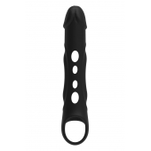 Черная насадка-удлинитель Vibrating Extender With Remote с вибрацией - Dream Toys - в Тольятти купить с доставкой