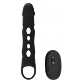 Черная насадка-удлинитель Vibrating Extender With Remote с вибрацией - Dream Toys - в Тольятти купить с доставкой