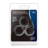 Набор из 3 черных эрекционных колец Black Small Penis Rings - Blush Novelties - в Тольятти купить с доставкой