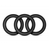 Набор из 3 черных эрекционных колец Black Small Penis Rings - Blush Novelties - в Тольятти купить с доставкой