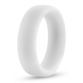 Белое люминесцентное эрекционное кольцо Silicone Glo Cock Ring - Blush Novelties - в Тольятти купить с доставкой