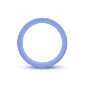 Голубое люминесцентное кольцо Silicone Glo Cock Ring - Blush Novelties - в Тольятти купить с доставкой