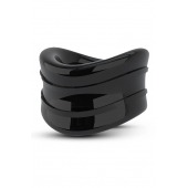 Черное эрекционное кольцо на мошонку Beef Ball Stretcher Snug - Blush Novelties - в Тольятти купить с доставкой