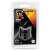 Черное эрекционное кольцо на мошонку Beef Ball Stretcher Snug X Long - Blush Novelties - в Тольятти купить с доставкой